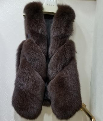 China Modern Girls Breathable Natural Fox Fur Vest for sale