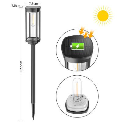 China New 2850k LANDSCAPE Bulb Powered Solar Panel Waterproof Charging Lamp Solar Pathway Lawn Lighting for sale