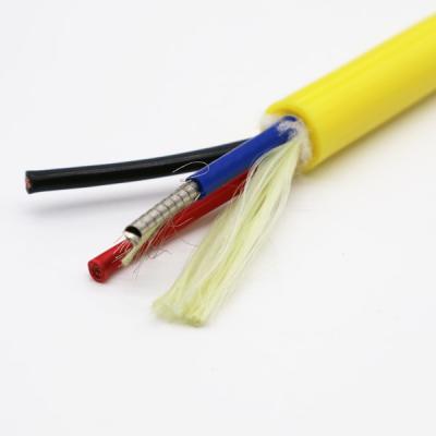 China 2 Core Single Mode Fiber Cable With 2*1.5mm Power Cable Underwater Cable for sale