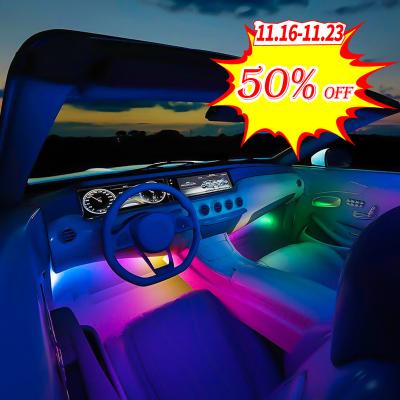 China Music Atmosphere Lamp Smd5050 Dc12V 48Leds Waterproof Flexible Waterproof 4Pcs Car Led Strip Light GL01 for sale