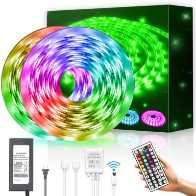 China Desktop SMD5050 RGB 150LEDS 5M Controller 44KEY With Power Adapter Led Strip Kit Light for sale