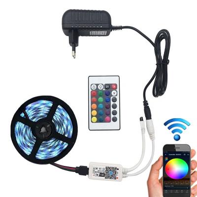 China LANDSCAPE smart phone controlled wireless wifi color changing ip65 ip20 waterproof 5050 RGB led strip lights kit for sale