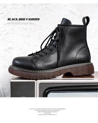 China 2022 Latest Fashion Hot Selling British Style Martin Boots Fashion For Young Men's Work Boots Soft Sole Boots for sale