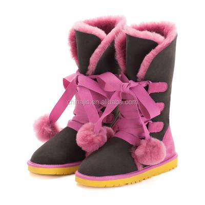 China 2022 fashion trend high quality luxry colorful snow boots fashion double new double wool snow boots for women for sale