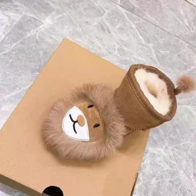 China Waterproof latest 2022 new arrival cartoon lion design comfort cool warm cheap snow rejects shoes for kids girls for sale