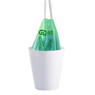 China 13 Gallon Biodegradable Plastic Garbage Waste Bag With Drawstring On Roll For Kitchen for sale