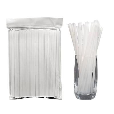 China Disposable boba juice drinking 12mm 6mm white biodegradable straw PLA eco-friendly compostable straws for sale