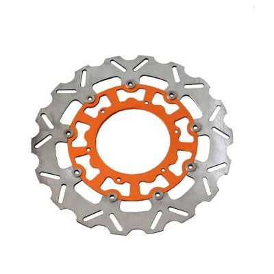 China Chinese Made Aluminum/Steel Enduro/Supermoto Racing Orange Motorcycle Brake Disc for sale