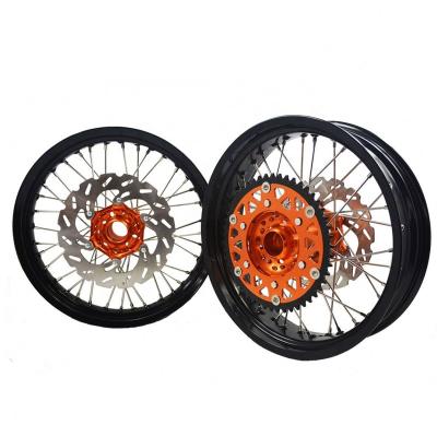 China Best Aluminum Alloy 3.5*17 5.0*17 Motorcycle 17inch Supermoto Wheels For Except Sxf for sale