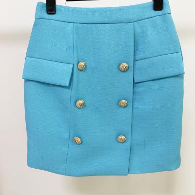 China A5451 Wholesale Women Viable Mini Shirt Summer Sexy Slim Plus Size Female Solid Color Bodycon Skirt for sale