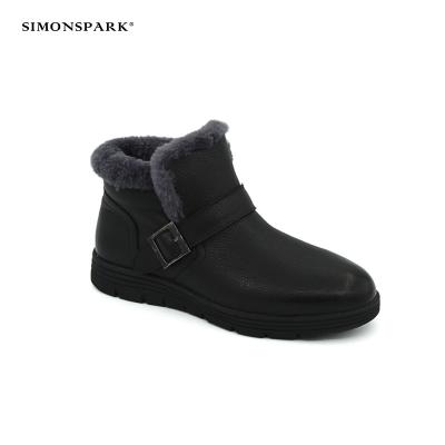 China 2022 Light Weight Fashion Winter Fur Warm Boys Ankle Children Flat Boots Wholesale for sale