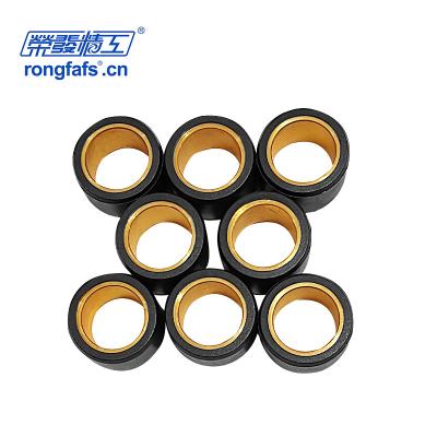 China Black Paint Motorcycle Refit Spare Parts Accessaries Rubber Flyball 16g Variator Rollers Pulley Weight 26x15 for sale