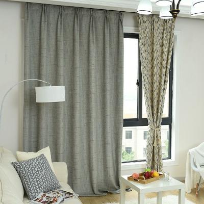 China High Quality Linen Curtain Blackout Cotton Simple Style In Living Room for sale