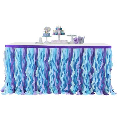 China Modern simple table skirt conference tablecloth wedding dessert table curtain birthday party decoration for sale