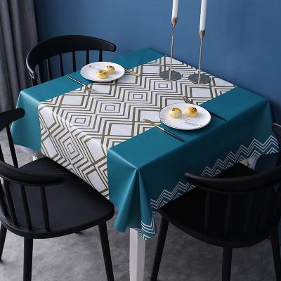 China Waterproof Printing Waterproof Table Cloth PVC Square Table Cover for sale