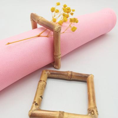 China Wholesale Viable Bamboo Ring Hand Made Table Decor Napkin Holder for sale