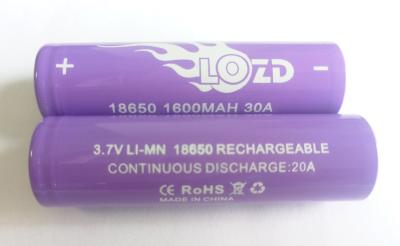 China New brand wholesale purple super power for e-cigar flat top long cycle life li ion 18650 battery for sale