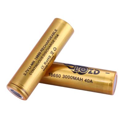 China hot selling 18650 New arrivel 3000mAh 40A powerful lithium battery good performance for sale