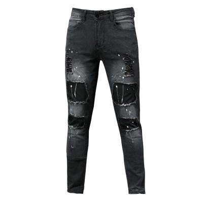 China Pencil Pants Hot Selling Elastic Straight Blue Cotton Jeans Young Men Regular / Slim Fit Stretched Denim Jean Pant for sale