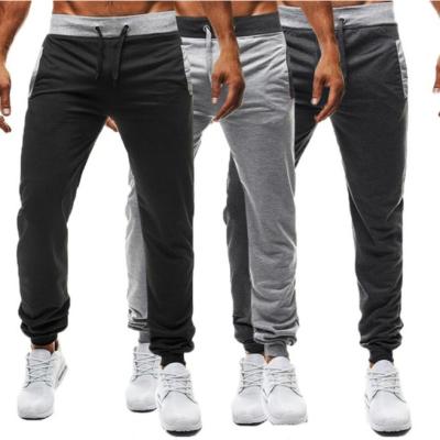 China Customized Premium Viable Mens Pants With Elastic Ankles Cotton Plus Size Mens Jogger Pants Solid Tapered Pants Gym Track Panties for sale