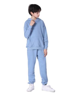 China Wholesale 320g cotton terry french kids plus size wears boys 10 years old sweatpants and hoodie set for kids for sale