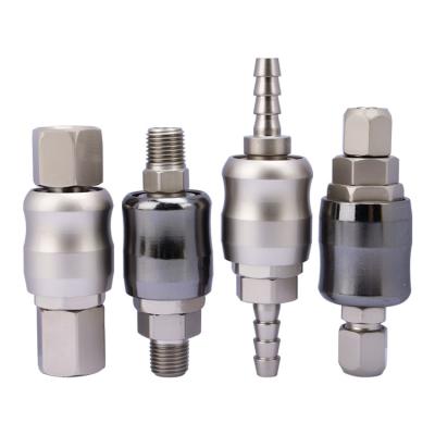 China Hotels Explosion proof quick connector female SP / SF / SM / SH20 / 30 / 40 matte nickel high pressure resistant male PP / PM / pH for sale