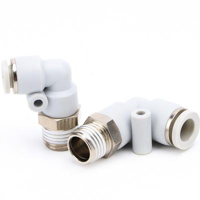 China Factory APL10-02_white 10mm Push In One Touch Thread Quick PL Connector 1/4