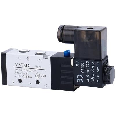 China Building Material Stores Solenoid Valve Mini Solenoid Valve Coil AC220V DC24V AC110V DC12V Pneumatic Valve Solenoid Coil Solenoid Valve Connector 4V2 Series for sale