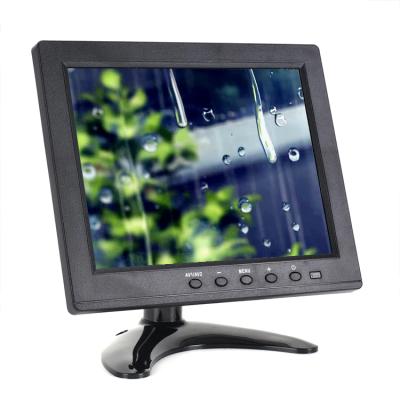 China Mini CCTV Desktop Monitor 8 Inch TFT LED BNC Desktop Monitor With DC 12V Power Supply With Plastic Case for sale