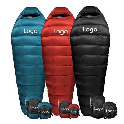 China Woqi Outdoor Camping Duck Down Sleeping Bag Compact Mummy Ultralight Sleeping Bag With Compression for sale