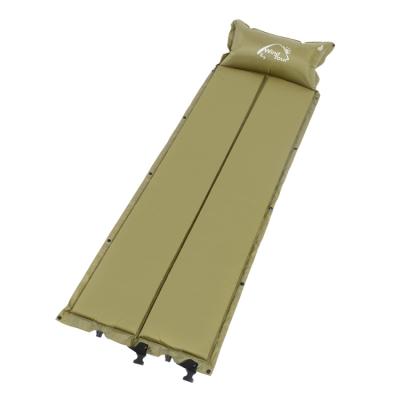 China Polyester Taffeta Wholesale Outdoor Camping Light Weight Inflatable Folding Sleep Pad for sale