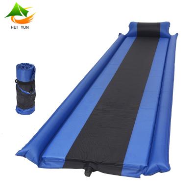 China For Outdoor Camping Folding Camping Inflatable Lightweight Air Mat Inflating Sleep Pad Ultralight With Armrest And Pillow for sale