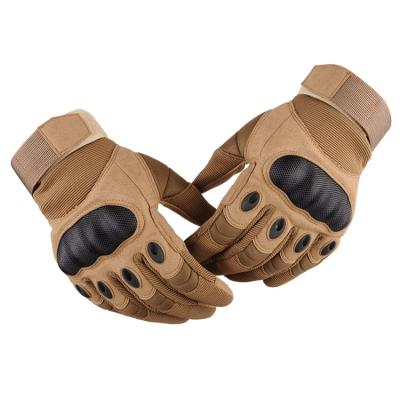 China Durable Tactical Hard Carbon Shell Full Finger Gloves Paintball Airsoft Outdoor Sports Gloves for sale