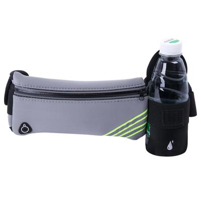 China NATIONAL Sports Money Belt Fanny Pack Running Belt Waist Bag with Water Bottle Holder for sale