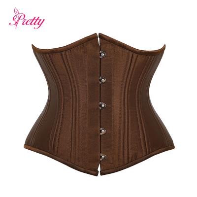 China Breathable Women 26 Sexy Steel Bone Trainer Plus Size Bustiers Waist Underbust Corset for sale