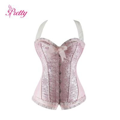 China Breathable Halter Neck Rose Corset Tummy Control Body Shaper Slimming Shapewear for sale