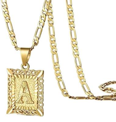 China Hiphop Drop Shipping Hip Hop Necklace , Stainless Steel Letter Pendant Necklace With Necklace Gift Box for sale