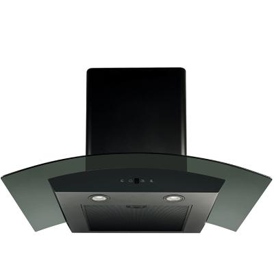 China Household Wall Mounted Black Tempered Glass Range Hot Selling Hood for sale