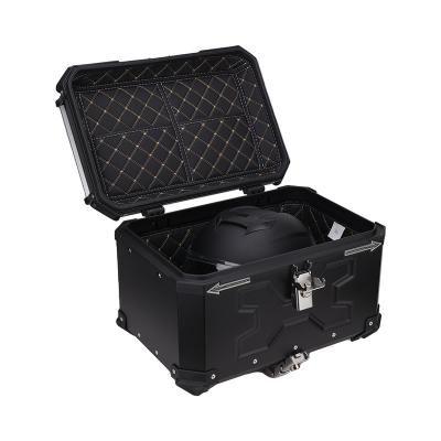 China High quality black aluminum alloy motorcycle tail motorcycle travel shockproof and waterproof quick release box for sale