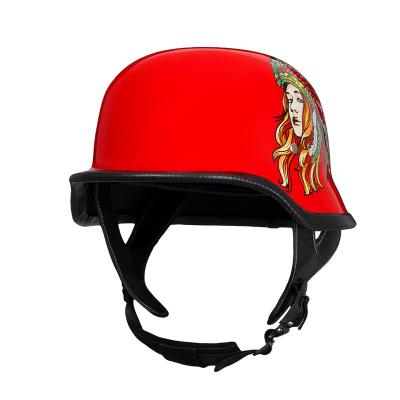 China German Motorcycle Helmet High Safety Style Half Face Outdoor Activities Helmet For Cruiser Chopper Motorbike for sale