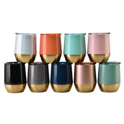 China New Design 304 Stainless Steel Vacuum Outdoor Double Wall 16oz Wine Eggshell Thermal Mug for sale