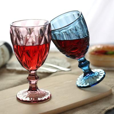 China Professional Factory Custom Luxury Wedding Crystal Glass Goblet Red Wine Cup Lead Free for sale