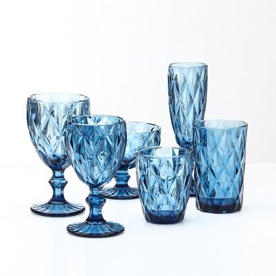 China Wholesale Old Fashion Lead Free Diamond Cut Luxury Plastic Crystal Tumbler Wine Glasses Cup Reusable Plastic Champagne Wine Glass for sale