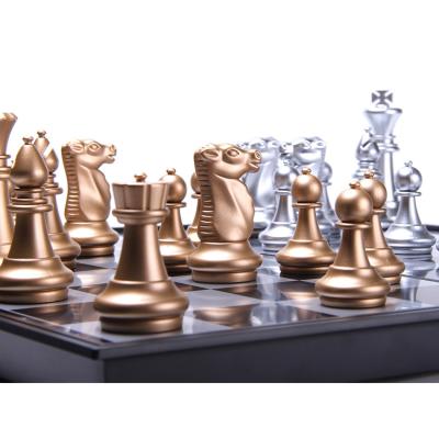 China Plastic ABS Large Magnetic Folding Chess Board Game Set / High Quality Chess Set for sale