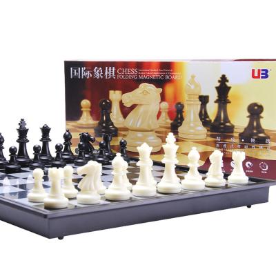 China New Large Plastic ABS Chess Board Set Folding Magnetic Chess Pieces Board Kids Games Lowest Price for sale