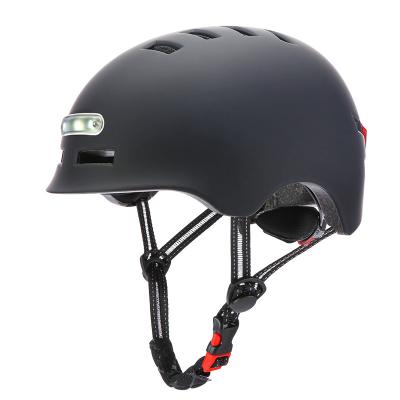 China ABS+PC Night Riding Helmet with Light Illumination Smart Helmet for LED Safe Rising Warning Flash is Suitable for Electric Scooter for sale