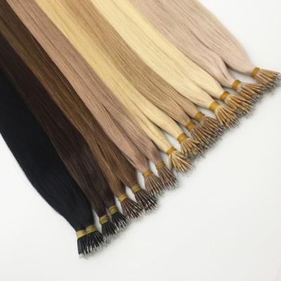 China Hot Sale Pulled Virgin Ring Human Hair Extensions Nano Double strand Remy Russian Nano Keratin Hair Extension Original Pure Natural Hair double for sale