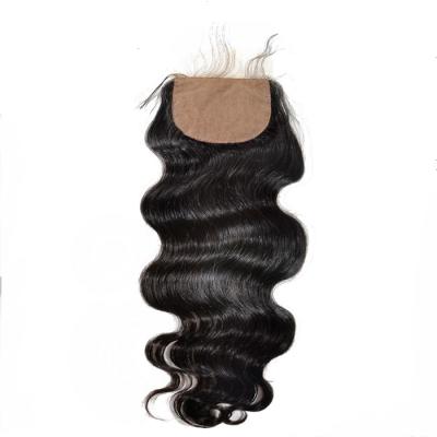 China Unprocessed 100% Raw Virgin Hair 5x5 Closure 1B 100% Body Wave 4*4 100% Cuticle Aligned Hair Closure for sale