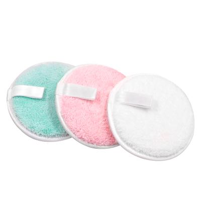 China Extr-softness Microfiber Cotton Face Cleaning Discharge Makeup Powder Remover Sponge Puff for sale