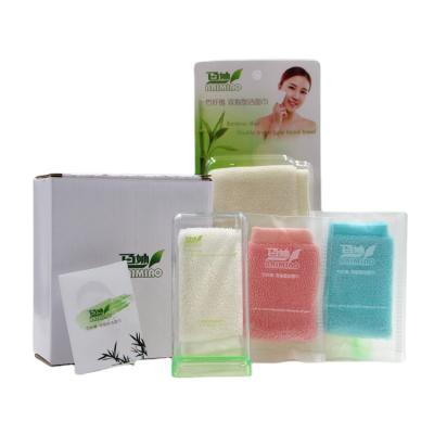 China Special Offer 100% Bamboo Fiber Cosmetic Face Cleansing Make Up Remover Beauty Glove for sale